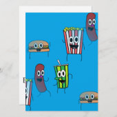 映画ポップコーン招待状 招待状 (正面/裏面)