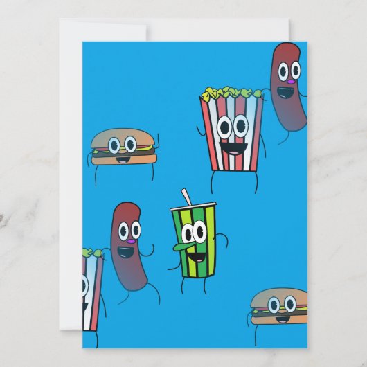 映画ポップコーン招待状 招待状 (正面)