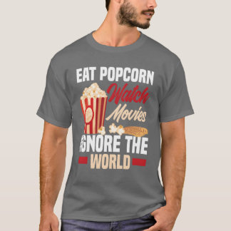 映画ポップコーン映画館友達 Tシャツ
