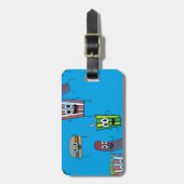 映画ポップコーン ラゲッジタグ (正面縦)