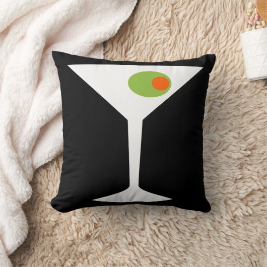 映画マルティーニのクラシックな装飾用クッション(黒) クッション (ブランケット)