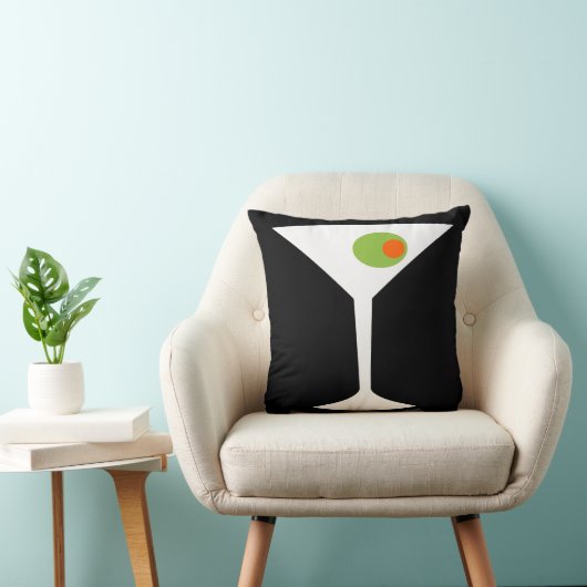 映画マルティーニのクラシックな装飾用クッション(黒) クッション (椅子)