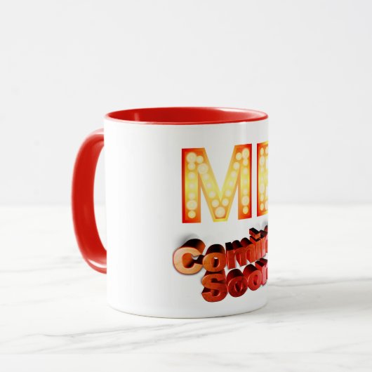 映画マーキー「来Me's soon」のおもしろい引用文ヴィンテージ マグカップ (正面左)