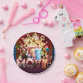 映画ムービー夜の誕生日パーティー ペーパープレート (パーティー)
