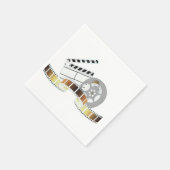 映画リールとクラッパーボード紙ナプキン スタンダードカクテルナプキン (角)