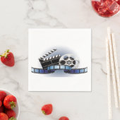 映画リールとクラッパーボード紙ナプキン スタンダードカクテルナプキン (インサイチュ)