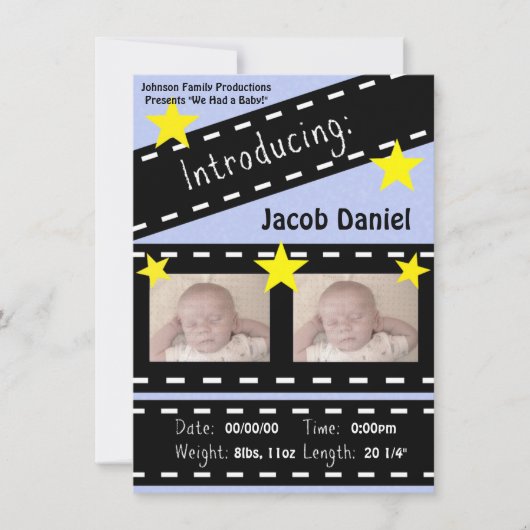 映画リールクラッパーボード 案内状 (正面)