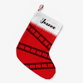 映画リールパターン スモールクリスマスストッキング