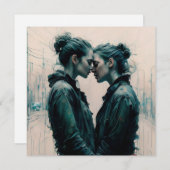 映画レズビアンカップル落書き シーズンカード (正面/裏面)