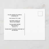 映画上映劇場ポップコーンパーティー インビテーションポストカード (裏面)