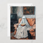 映画不気味の夜 | 幽霊とキャットウォッチングテレビ シーズンポストカード (正面/裏面)