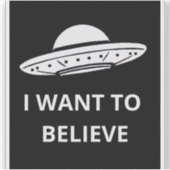 映画信じレトロ90sエイリアンUFO シール (正面)