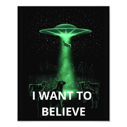 映画信じレトロ90sエイリアンUFO フォトプリント (正面)
