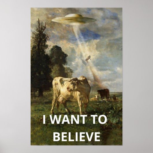 映画信じレトロ90sエイリアンUFO ポスター (正面)