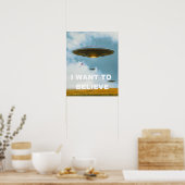 映画信じレトロ90sエイリアンUFO ポスター (キッチン)