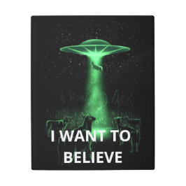 映画信じレトロ90sエイリアンUFO メタルプリント