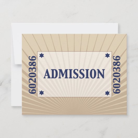 映画俳優のバーの(ユダヤ教の)バル・ミツバーの応答RSVPタンの濃紺 出欠カード (正面)