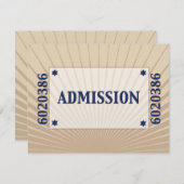 映画俳優のバーの(ユダヤ教の)バル・ミツバーの応答RSVPタンの濃紺 出欠カード (正面/裏面)