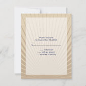 映画俳優のバーの(ユダヤ教の)バル・ミツバーRSVPの応答のタンの濃紺 出欠カード (裏面)