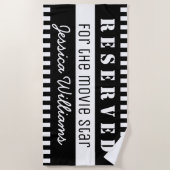 映画俳優のパーソナライズなおもしろいののために確保される ビーチタオル (正面)