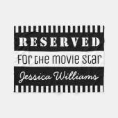 映画俳優のパーソナライズなおもしろいののために確保される フリースブランケット (正面(横))