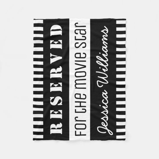 映画俳優のパーソナライズなおもしろいののために確保される フリースブランケット (正面)