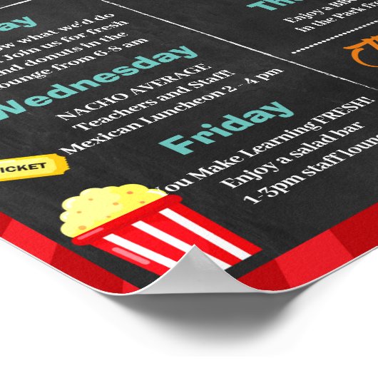 映画先生スタッフ感謝ウィークテンプレート ポスター (角)