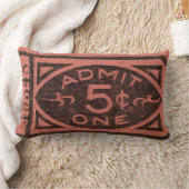 映画切符の半券のヴィンテージは5セント1つを是認します ランバークッション (ブランケット)