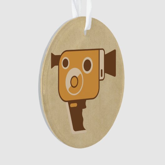 映画制作の映画監督の映画用カメラ オーナメント (正面)