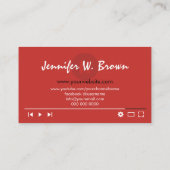 映画制作エディタYoutuberビデオディレクター 名刺 (裏面)