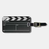 映画制作会社のカチンコのこつのラベル ラゲッジタグ (正面横)