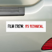 映画制作班: 、技術 バンパーステッカー (車上)