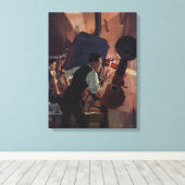 映画劇場映写技師、ヴィンテージ業 キャンバスプリント (インサイチュ (ウッドフロア))