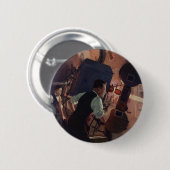 映画劇場映写技師、ヴィンテージ業 缶バッジ (正面&裏面)