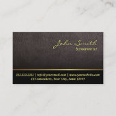 映画台本作家のエレガントで暗い革 名刺 (正面)