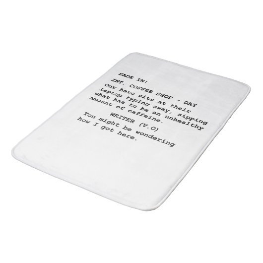 映画台本作家-おもしろいな喫茶店場面のためのギフト バスマット (アングル)