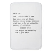 映画台本作家-おもしろいな喫茶店場面のためのギフト バスマット (正面縦)