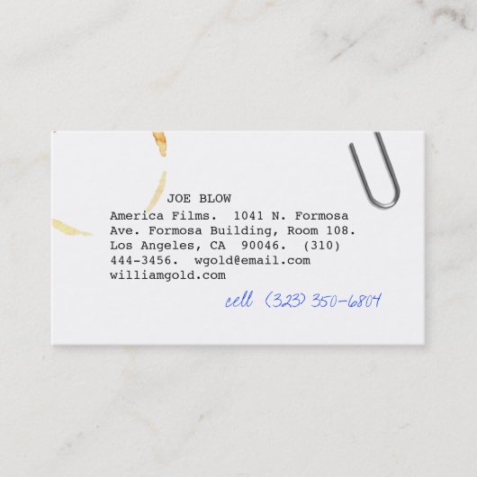 映画台本作家VI 名刺 (正面)