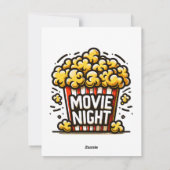 映画夜の喜び 遊び心のあるポップコーン シーズンカード (裏面)