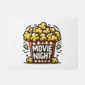 映画夜の喜び 遊び心のあるポップコーン ドアマット (正面)