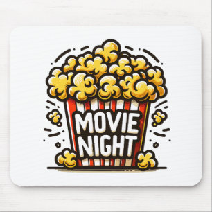 映画夜の喜び 遊び心のあるポップコーン マウスパッド