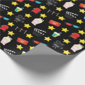 映画夜テーマのギフト用包装紙 ラッピングペーパー (角)