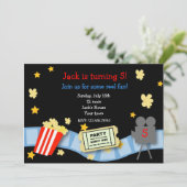 映画夜バースデーパーティ招待状 招待状 (スタンド正面)