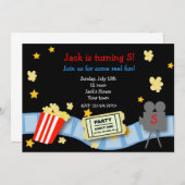 映画夜バースデーパーティ招待状 招待状 (正面/裏面)