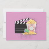 映画夜ピンクの映画館の誕生会の写真 招待状 (裏面)