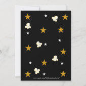 映画夜フィルムのストリップのポップコーンの誕生日の招待状 招待状 (裏面)