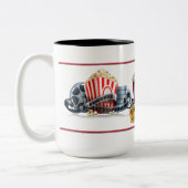 映画夜ポップコーンのマグ ツートーンマグカップ (左)