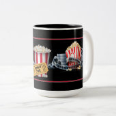 映画夜ポップコーンのマグ ツートーンマグカップ (正面右)