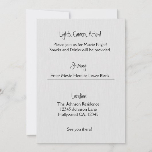 映画夜下見板の招待状 招待状 (裏面)