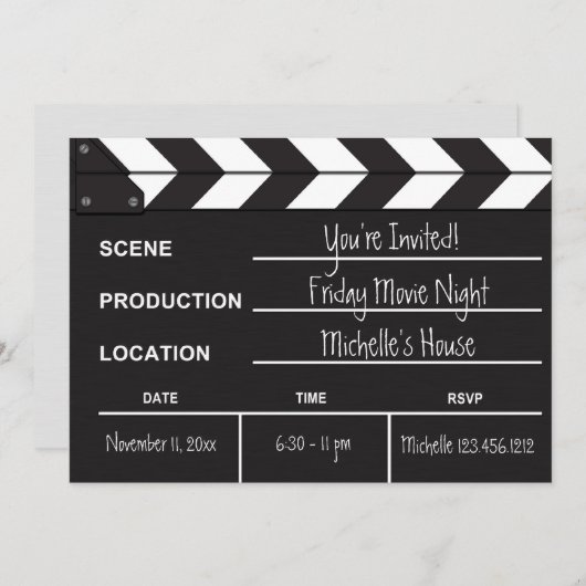 映画夜下見板の招待状 招待状 (正面/裏面)